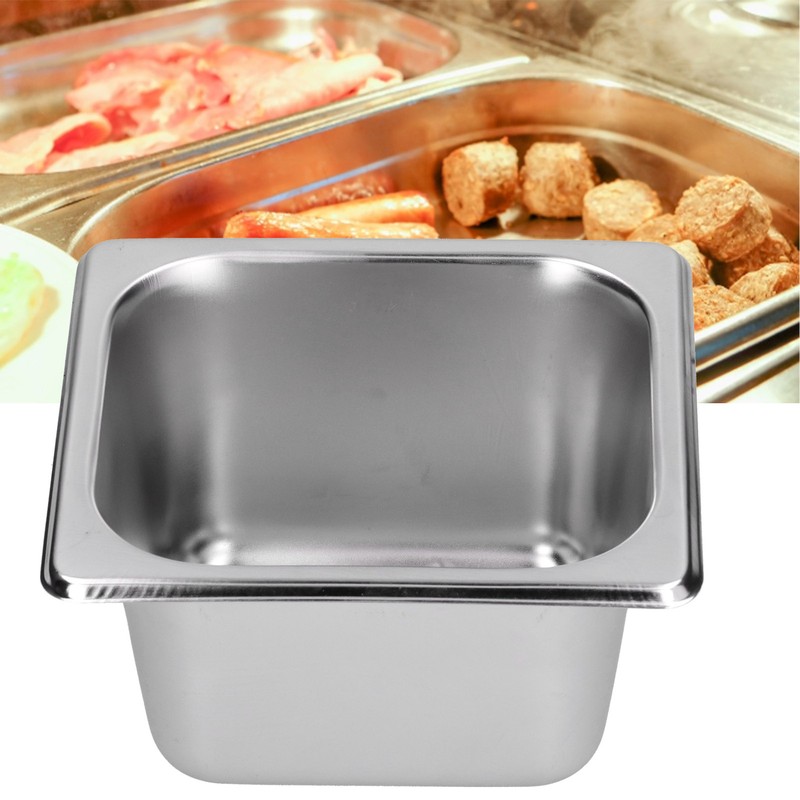 Stainless Steel Basin Food Bowl Buffet Basin Insulation Counter Basin