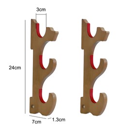 Suerhatcon 3-Tier Sword Stand Wall, Wooden Sword Holder Katana Wall Mount Wall Shelf Wall Stand for Katana and Sword Collection (Brown)