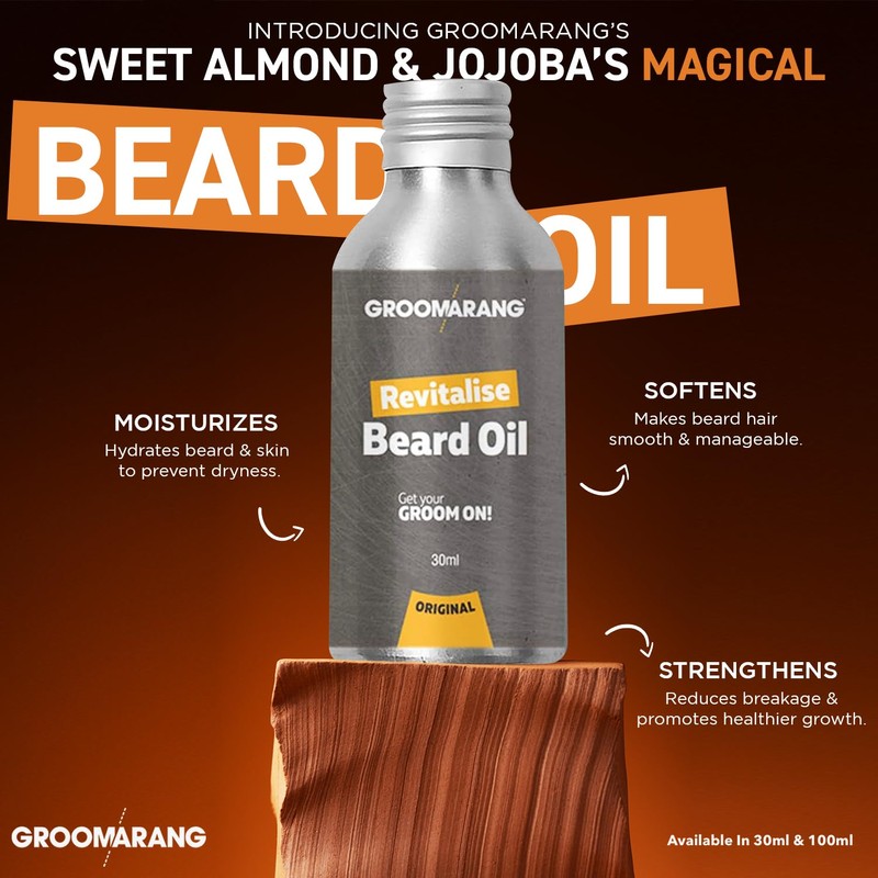 Groomarang Revitalise Beard Oil - Moisturiser & Conditioner For Soft
