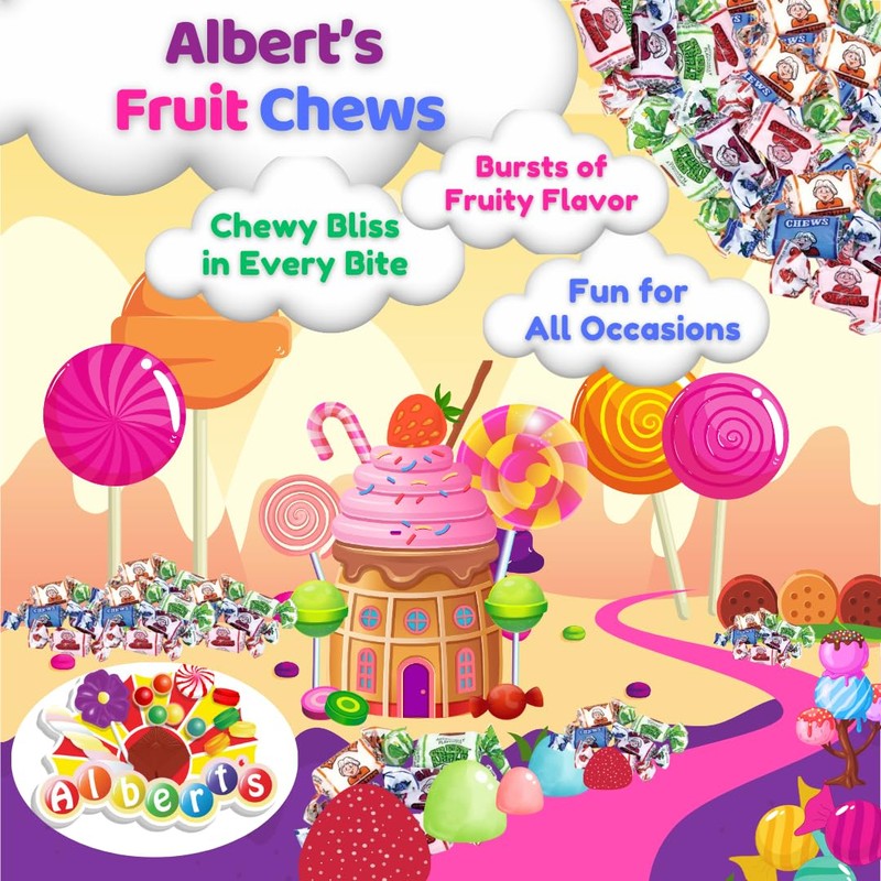 Albert's Fruit Chews - Assorted Flavors (240 Candies)
