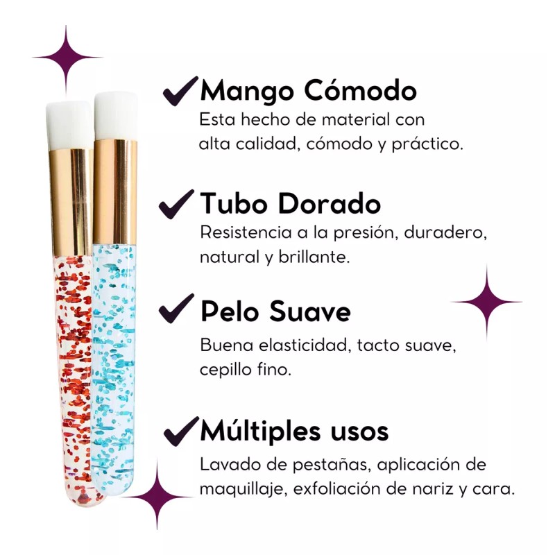 Woffers 5 Brochas Múltiples Usos, Limpiar Pestañas Mink, Maquillaje