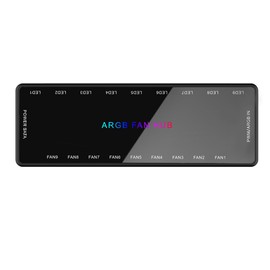 SHAKING TANK ARGB and PWM Hub - 9 Ports for Addressable RGB Lighting With Magnetic Backplane Splitter - 5V/3PIN Fan Hub Adapter for Case Fans - Black