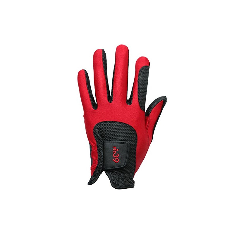MIC 39 GOLF FIT39 Glove for Left Hand, Large, Red/Black