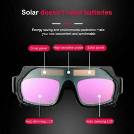 Gafas de soldadura de oscurecimiento automático, gafas de soldadura de oscuridad automática de gafas solares de seguridad ocular de seguridad de ojo reemplazo para soldadura de soldadores