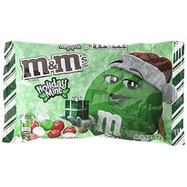 M&M's Mint Chocolate, Christmas Red, Green and White Candies, 9.2oz Bags 2 Pack