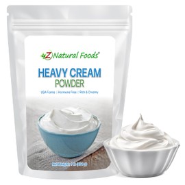 Z Natural Foods Heavy Cream Powder - Nutrient-Dense, Delicious Powdered Cream with 1-Year Shelf Life - Easy to Use & Perfect for Coffee, Baking & Recipes, Keto-Friendly, Gluten-Free, 1 lb