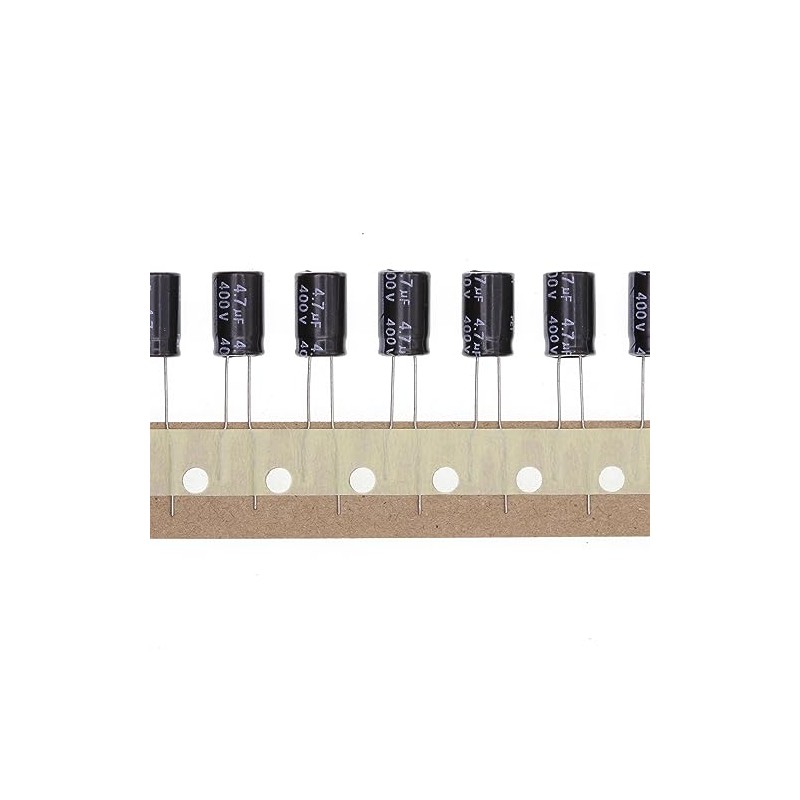 400 V 4.7uf Plug-In Aluminium Electrolytic Capacitor 8 x 12