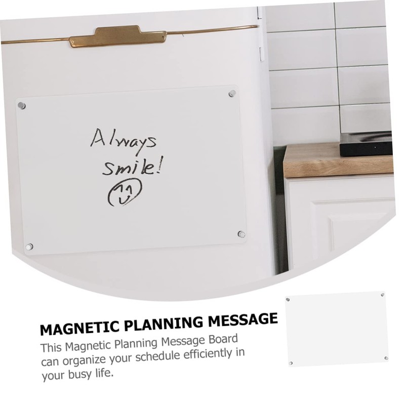 STOBOK Magnet Reminder Erasable Blank Planner Magnetic Erase Wall Fridge