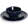 Elama Luna 18 Piece Porcelain Dinnerware Set (Dark Blue), Service