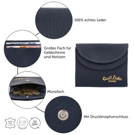 Gusti Chathams Women's Leather Wallet Blue Leather, blue, Classic