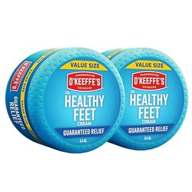 O'Keeffe's for Healthy Feet Foot Cream for Extremely Dry, Cracked, Feet, 6.4 Ounce Jar, (Pack of 2)