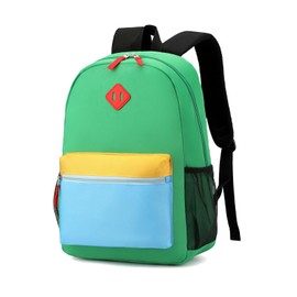 BEFUNIRISE Toddler Backpack, Preschool Backpack for Kids Boys and Girls Kindergarten Preschool Bookbag with Chest Buckle (Green Blue, Medium-15inch)