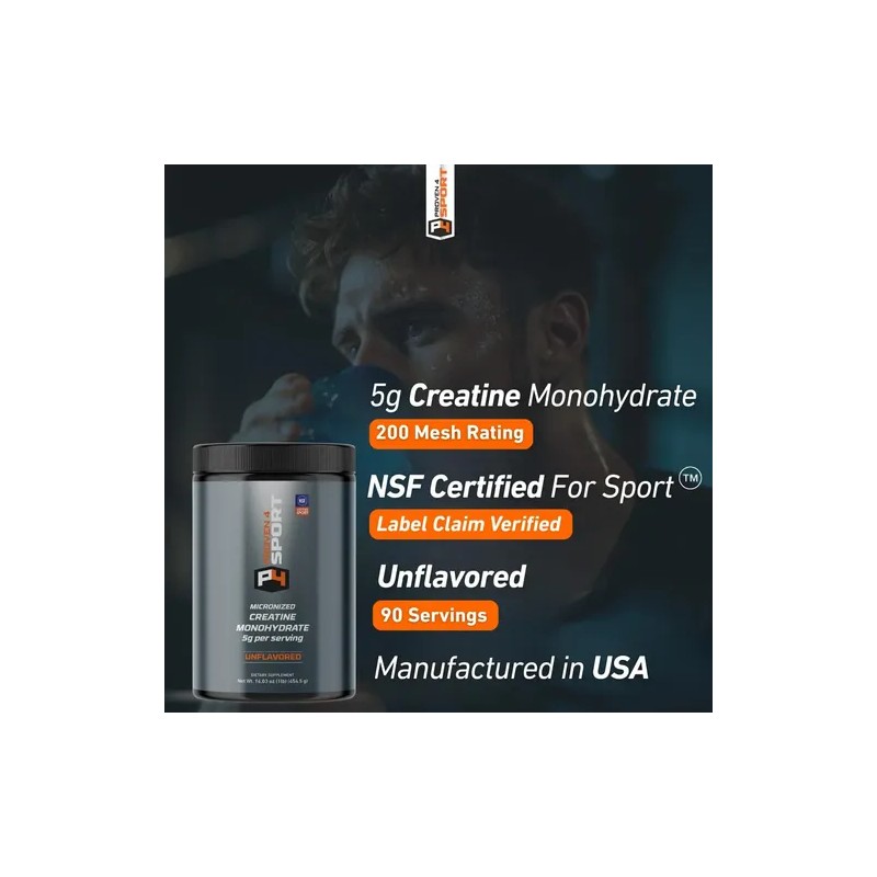 Proven4 Creatina Micronizada 200 Mesh Sin Sabor 90 Porciones