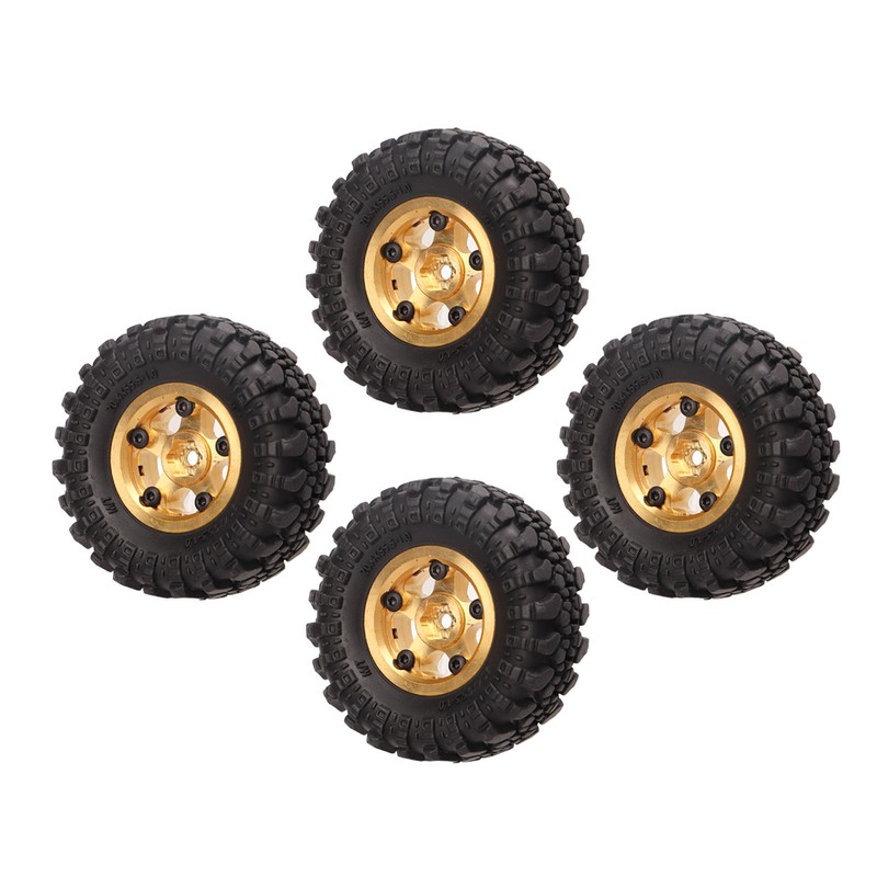 1 Inch RC Tires Brass Wheel Hub Rubber RC Car