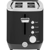 GE 2 Slice Black Stainless Steel Toaster, Extra Wide Slots