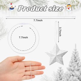 FEBSNOW 500Pcs Christmas Ornament Hangers, String with Snap White