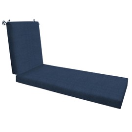 Honeycomb Outdoor Essentials Chaise Lounge, 21 x 70, Hampton Texture Navy Chair Cushion for Patio Furniture