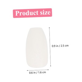 BIUDECO 500pcs False Nail Tips Detachable Manicure Accessories for Women Natural Color Ballet Style Nail Patches for Salon Home Use Easy to Trim and File