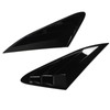 2PCS Rear Side Window Louver Gloss Black Sporty Look Scratch