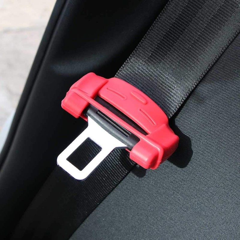 ISKIP Car Safety Belt Buckle Cover, Universal Silicon Anti-Scratch Seat