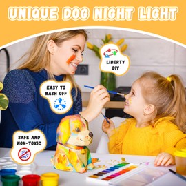 Paint Your Own Dog Lamp Kit, DIY 3D Golden Retriever Night-Light, Art Supplies Arts and Crafts for Kids Ages 8-12, Creativity Painting Kit Toy for Girl Boy Teen, Birthday Gift for Daughter Son