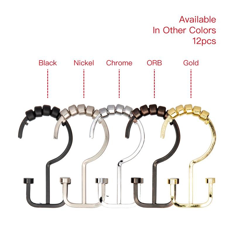 Utopia Alley HK1XX Shower Hooks - Double Shower Curtain Rings