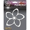 Cruiser Accessories 83033 Plumeria 3D-Cals Raised Adhesive Decal, Chrome