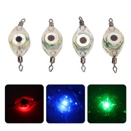 4 Pcs LED Fishing Lures, LED Underwater Fishing Lures, Fishing Lure Light Multipurpose Water Triggered Double Rotation Clasp Fishing Lure Light for Saltwater Freshwater