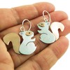 Squirrel 925 Sterling Silver and Copper Earrings