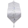 Classic Home Store Clematis Floral Table Runner Embroidered Flower Organza