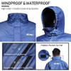ILM Motorcycle Rain Suit for Men Waterproof Resistant Raincoat 6