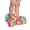 ROVANCHY Teddy Bear Slippers Rainbow Cute House Animal Slippers For