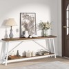 LITTLE TREE 70.9 Inch Industrial Entryway Console Sofa Table, Long,