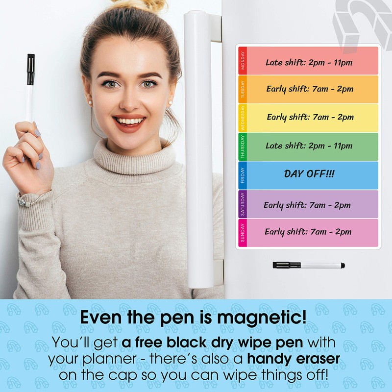 The Magnet Shop Magnetic Weekly Planner and Organiser – Fully