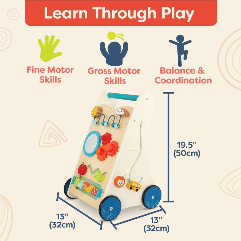 B. toys – Little Learning Steps – Wooden Activity Walker