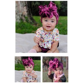 Diadema elástica de nailon suave con lazo ancho para el pelo, lazo para la cabeza, turbante, 8 unidades de terciopelo., Large