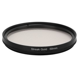Gold Streak Anamorphic Effect Filter UHD Optical Glass Waterproof Scratch Resistant for Camera Lens 58mm/2.28in