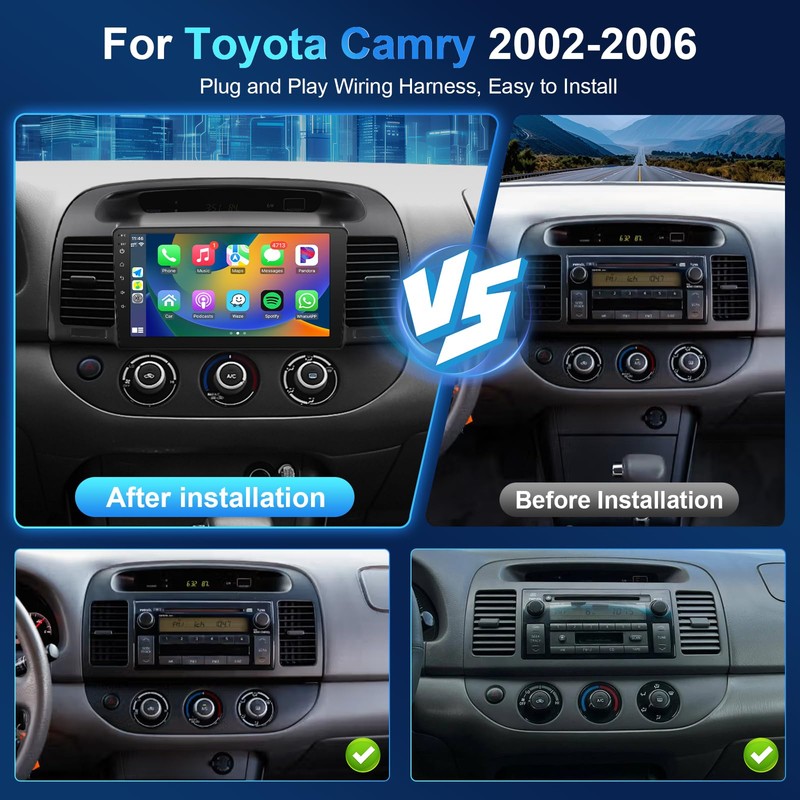 Leadfan Car Radio for Toyota Camry 2002 2003 2004 2005