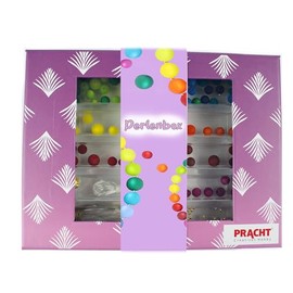 Pracht Creatives Hobby 4800-12121 4800-12121-DIY Craft Set with Polaris Beads in Rainbow Mix, with Accessories, Bead Set for Making Jewellery and Accessories, Multi-Coloured