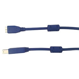 MULTICOMP MC002486 USB Cable, with Ferrite Beads, USB Type A Plug, Micro USB Type B Plug, 3 m, 9.8 ft, USB 3.0, Blue