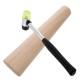 SEWACC 2pcs Ring Mandrel and Rubber Hammer for Jewelry Making Wood Shaping Tool for Ring Repair and Durable and Ergonomic Design for All Skill Levels