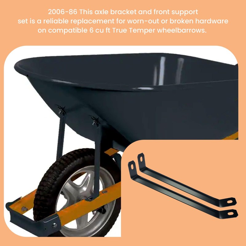 2 pcs 2006-86 Wheelbarrow Front Axle Brace Wheelbarrow Parts and