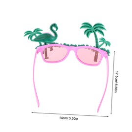 Homoyoyo Pack of 2 Flamingo Glasses Flamingo Costume Flamingo Accessories Party Palm Glasses Sunglasses Party Favour Tropical Costume Props Luau Party Glasses Pink, pink
