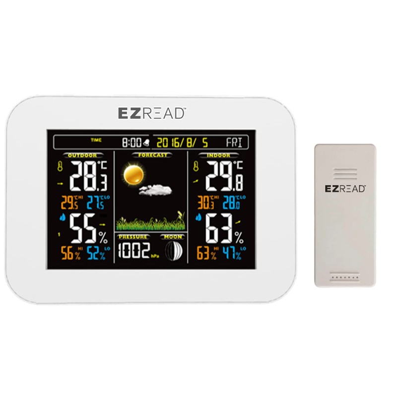 Color Digital EZRead Weather Station with Forecast Moon Phases