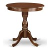 East West Furniture Eden Wood Small Dining Table with Pedestal