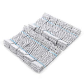 100Pcs Chair Sash Rings Holder With Easy Closure Diamond Wrap Ribbon