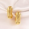 Jumcew Chunky Gold Hoops Earrings for Women,14K Real Gold Plated