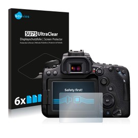Savvies Screen Protectors for Canon EOS 90D Ultra Transparent Pack of 6