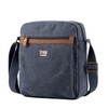 Troop London TRP0218 Classic Canvas Across Body Bag Khaki