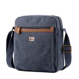 Troop London TRP0218 Classic Canvas Across Body Bag Khaki